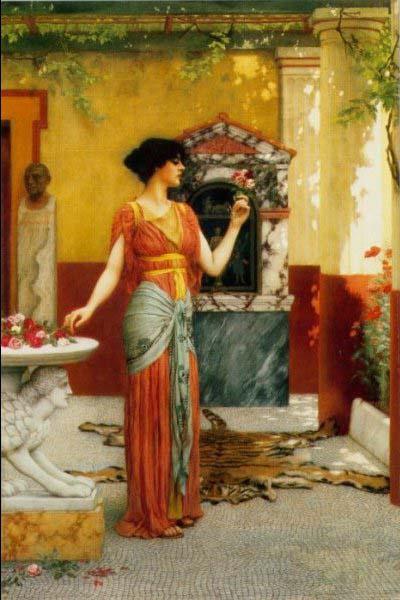 John William Godward The Bouquet Norge oil painting art
